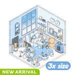 Find Your Inner Calm With The Blue Bear Bedroom Scene Sticker Kit